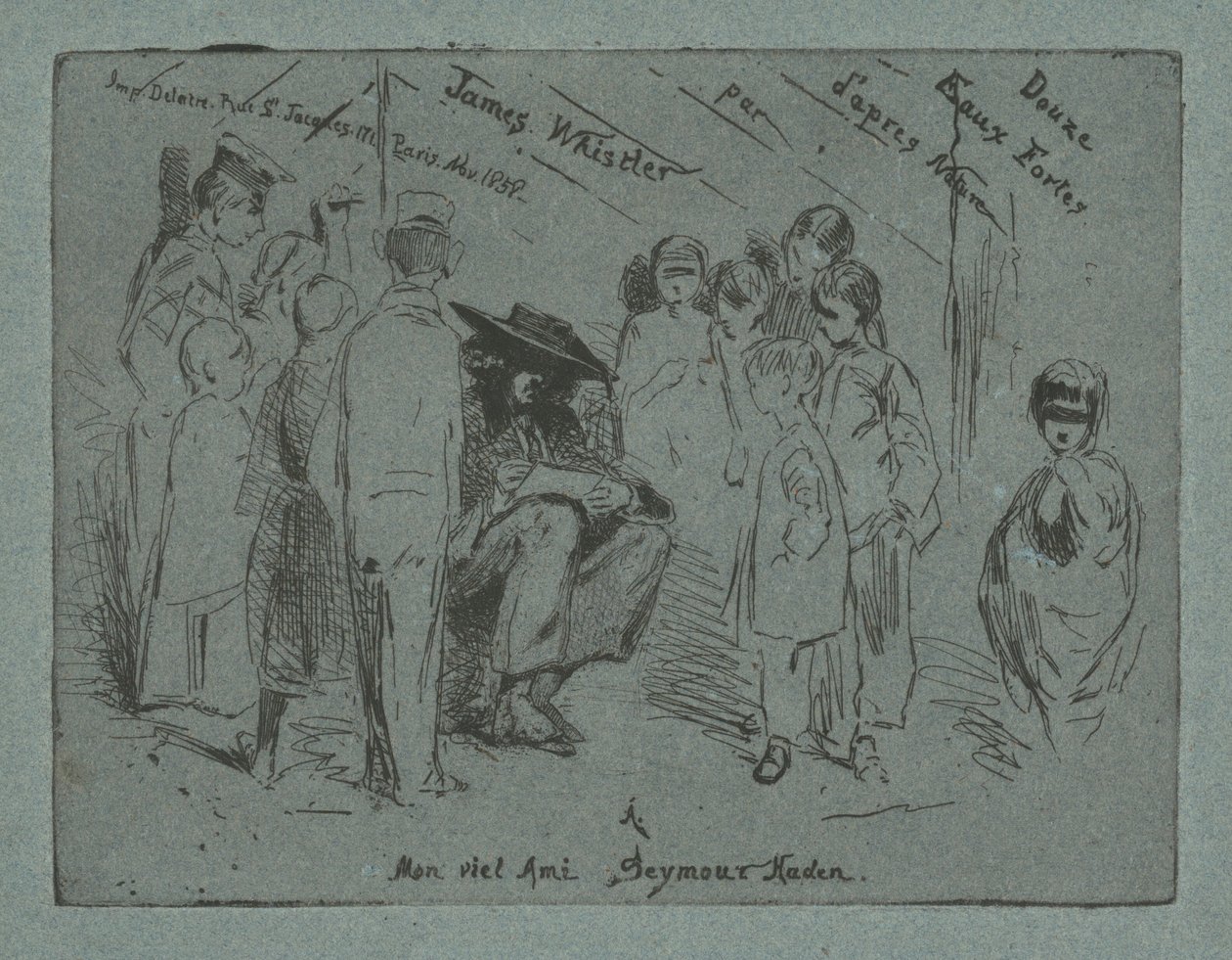Página de título de Twelve Etchings from Nature, 1858. de James Abbott McNeill Whistler
