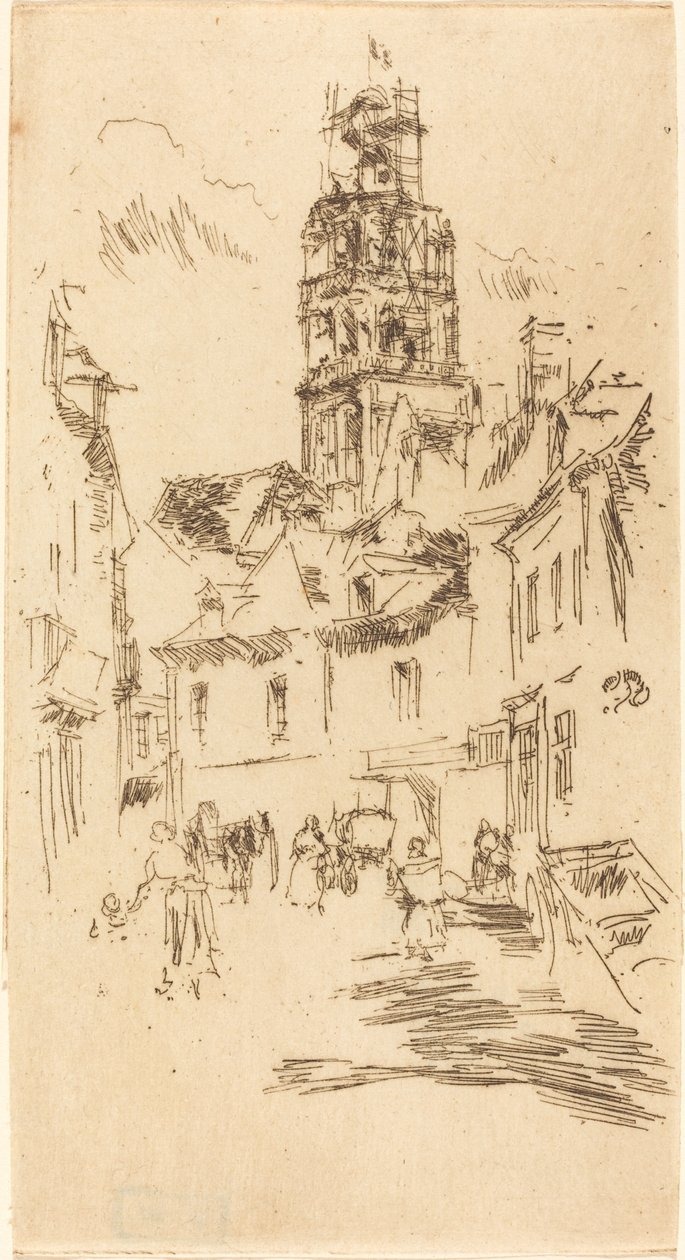 Tour St. Antoine, Loches, 1888. de James Abbott McNeill Whistler