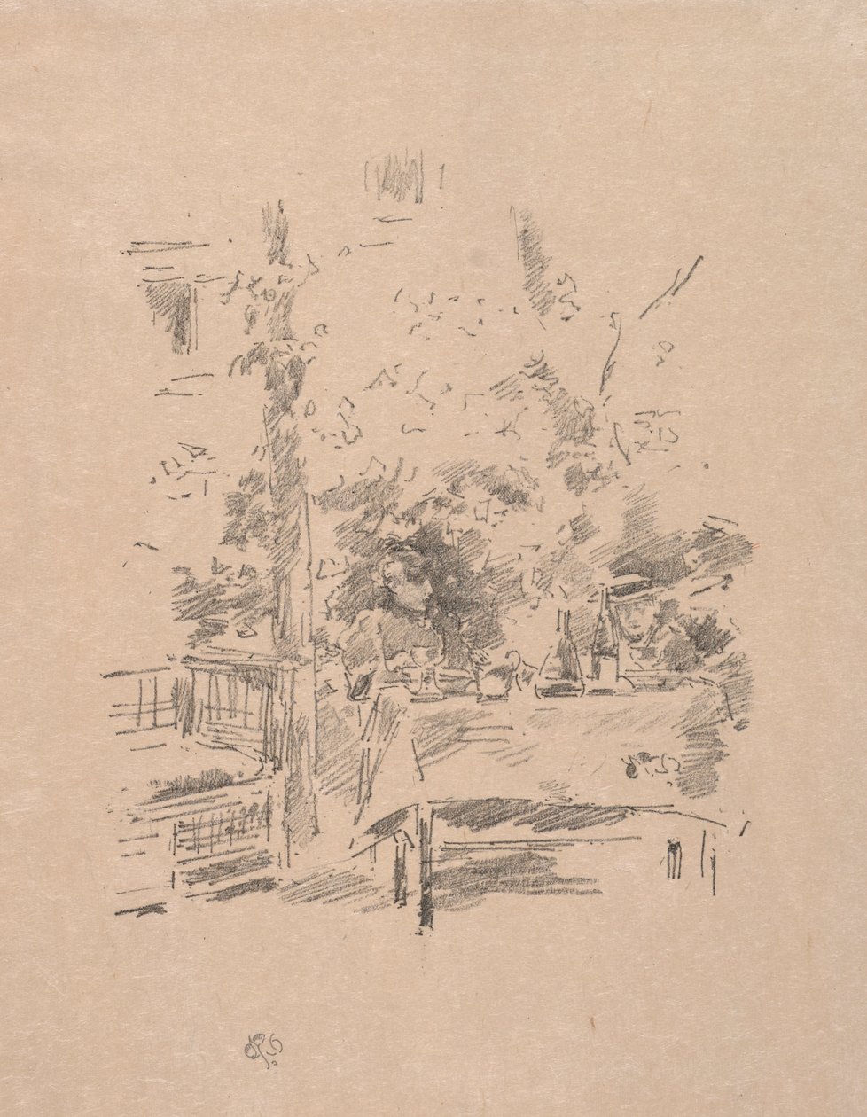 Tête-à-tête no jardim, 1894. de James Abbott McNeill Whistler