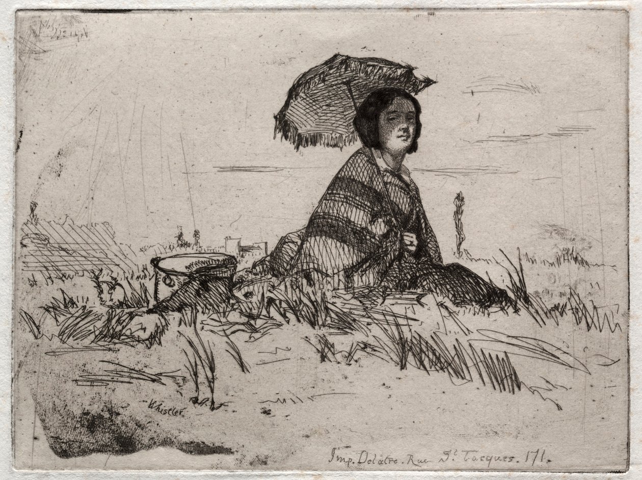 Doze gravuras da natureza: En Plein Soleil, 1858. de James Abbott McNeill Whistler
