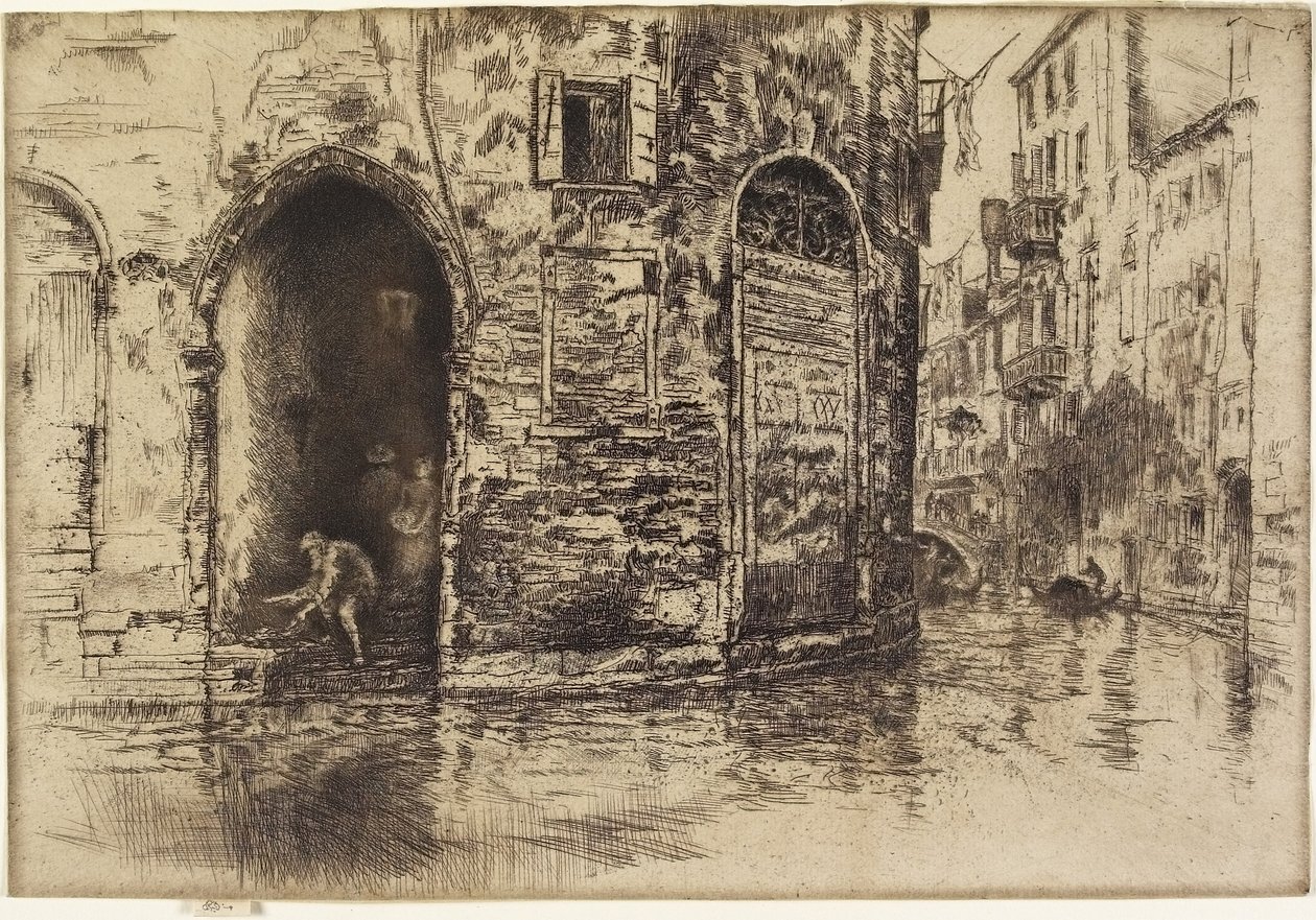 Duas Portas do "Conjunto da Segunda Veneza" de James Abbott McNeill Whistler