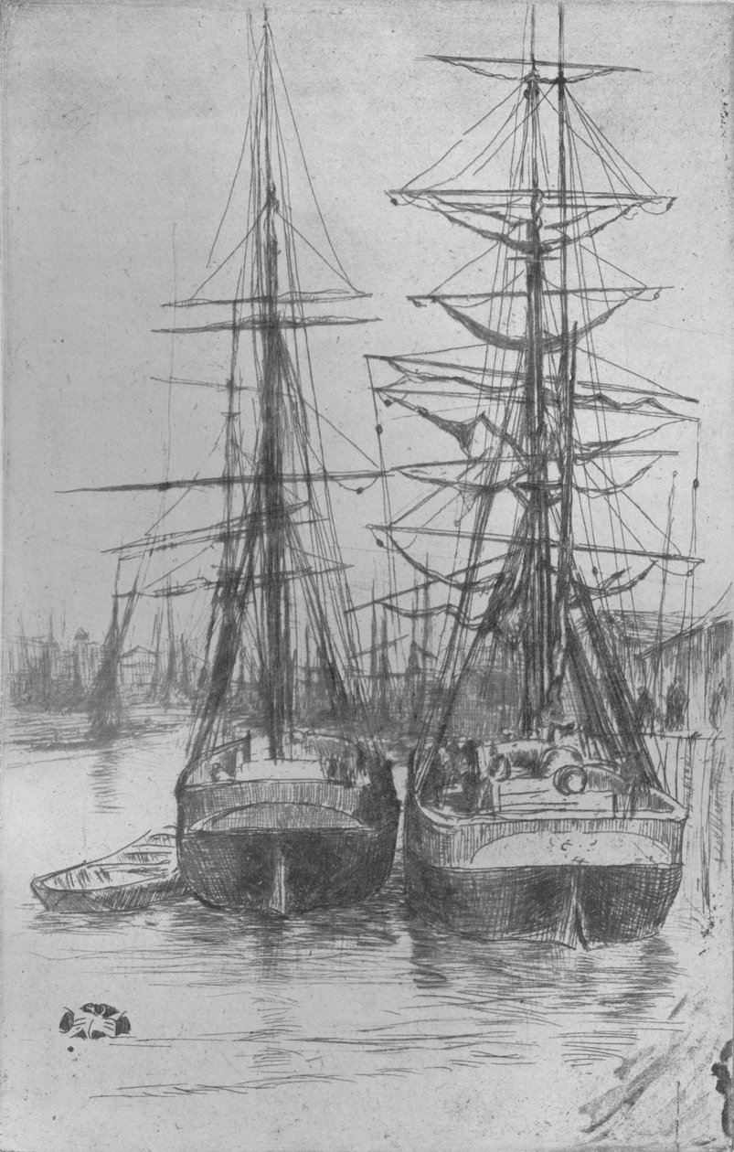 Dois Navios, 1875, 1904 de James Abbott McNeill Whistler