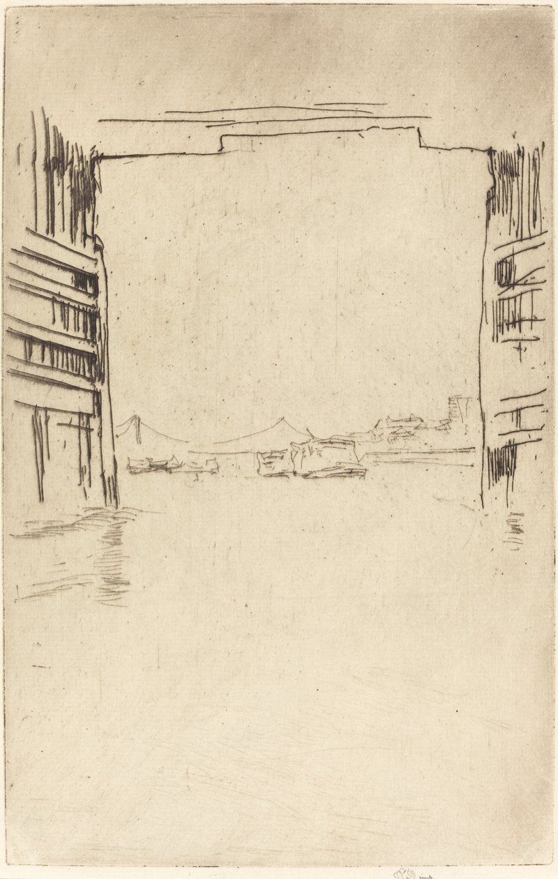 Debaixo da velha Battersea Bridge, 1879. de James Abbott McNeill Whistler