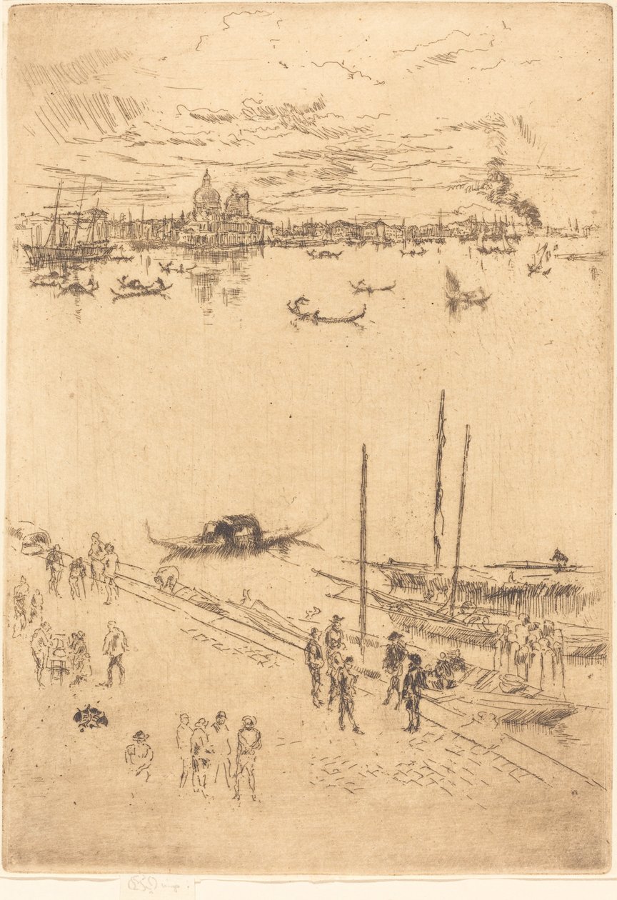 Veneza direita, 1879-1880. de James Abbott McNeill Whistler