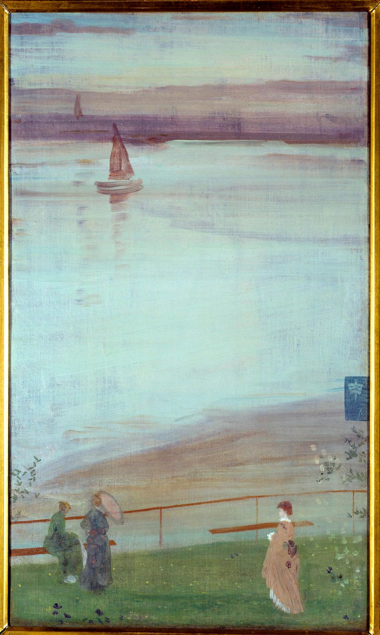 Variação na Pintura Púrpura e Verde de James Abbott McNeill Whistler (1834-1903) 1871 Sun. 0,35x0,61 m Paris, musee d
