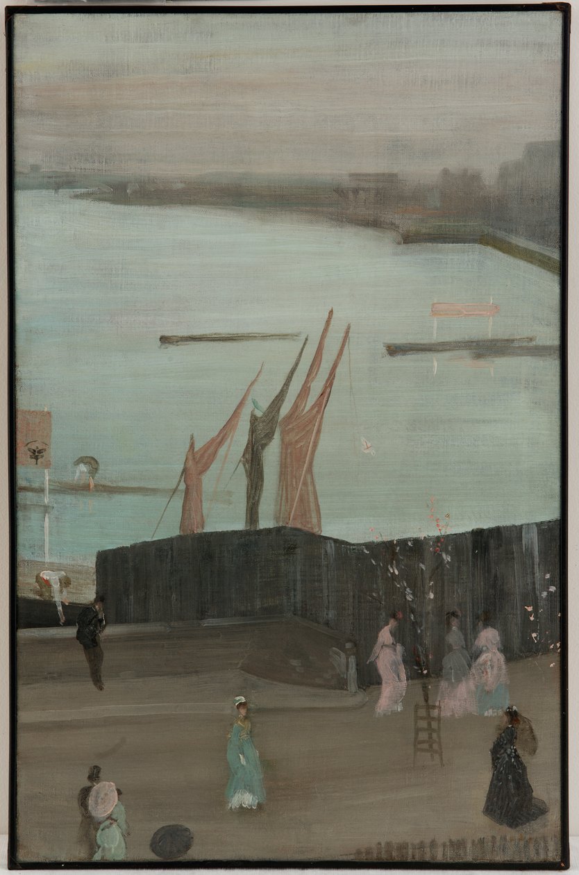 Variações em cor-de-rosa e cinzento: Chelsea de James Abbott McNeill Whistler