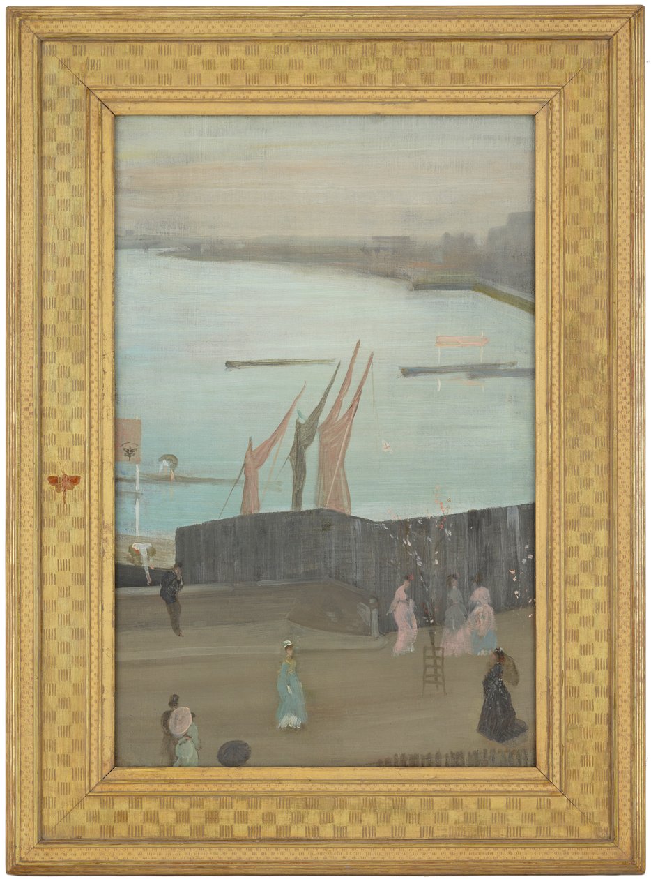 Variações em rosa e cinza: Chelsea, 1871-1872. de James Abbott McNeill Whistler