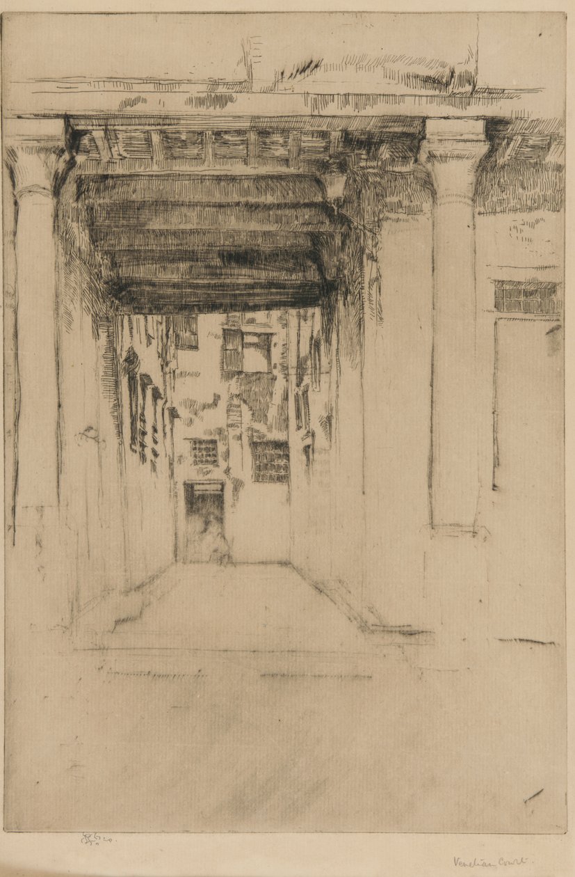 Corte veneziana, 1879-1880. de James Abbott McNeill Whistler