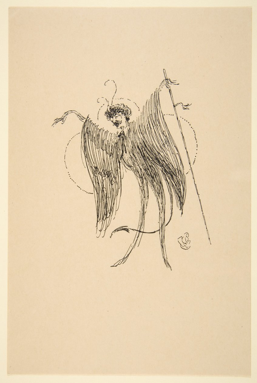 Assobiador como borboleta, século XIX-XX. de James Abbott McNeill Whistler