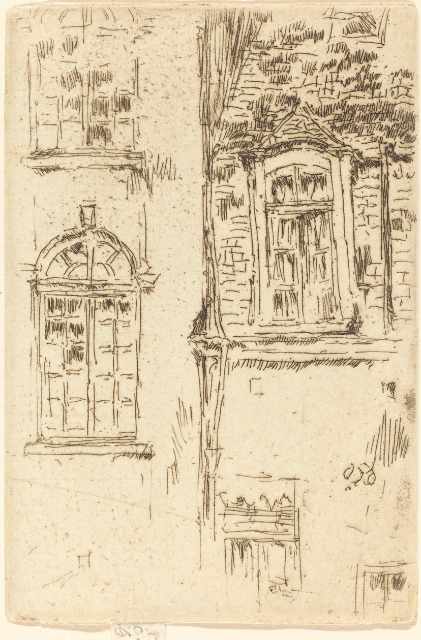 Windows Opposite Hotel, Bourges, 1888. de James Abbott McNeill Whistler