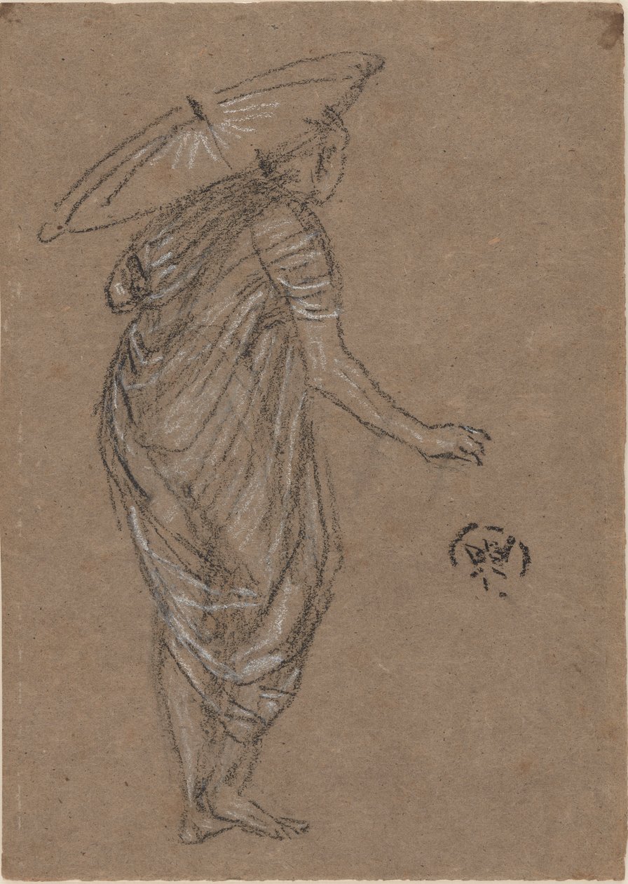 Mulher com Parasol, 1870-1873. de James Abbott McNeill Whistler