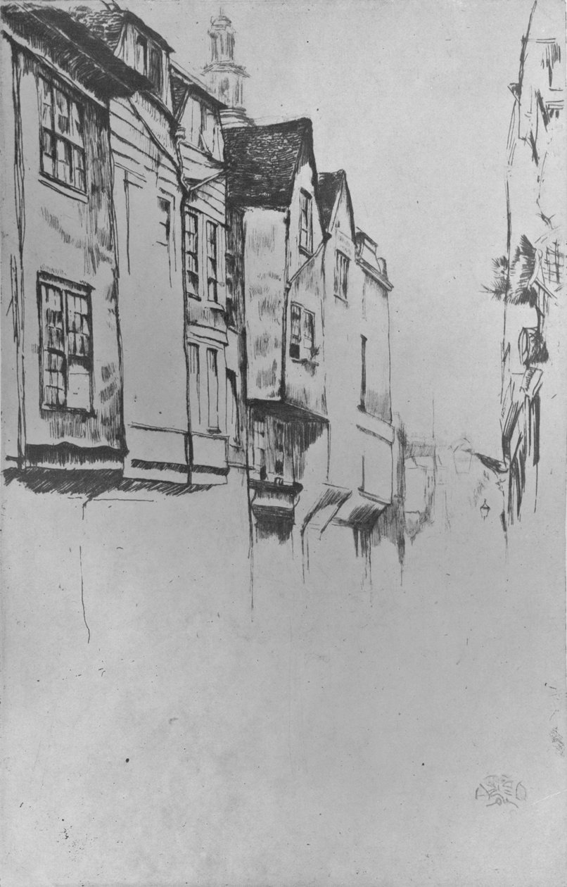 Rua Wych, 1877, 1904 de James Abbott McNeill Whistler