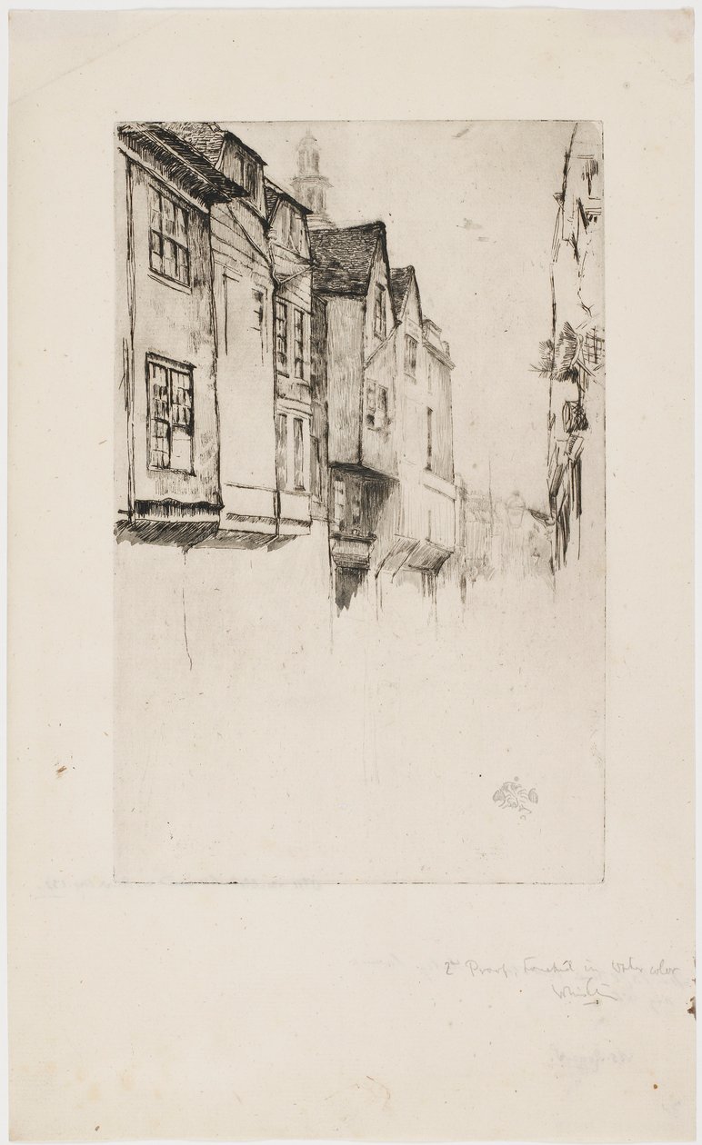 Wych Street, Londres, 1877. de James Abbott McNeill Whistler