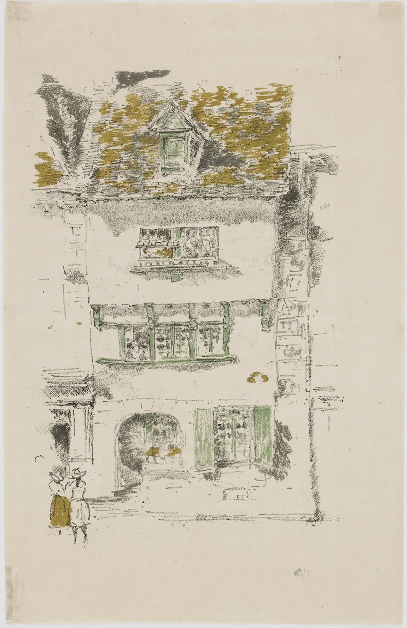 Casa Amarela, Lannion, 1893 (litografia sobre papel) de James Abbott McNeill Whistler