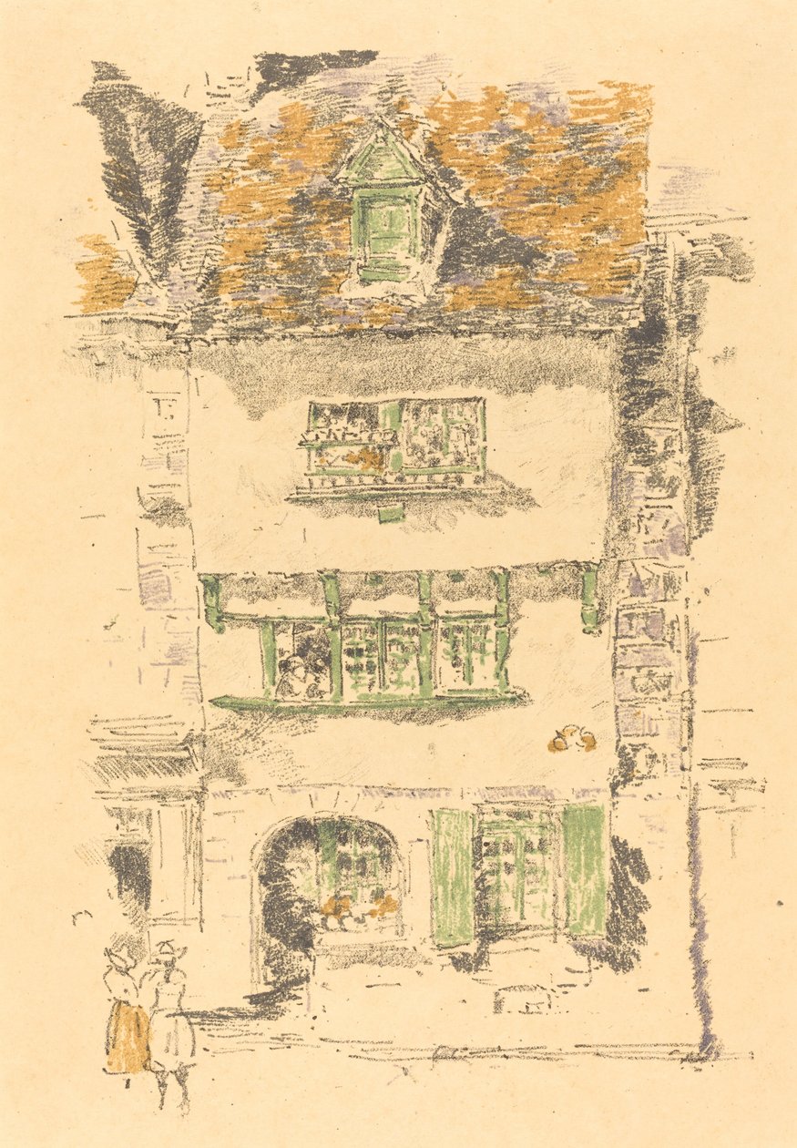 Casa Amarela, Lannion, 1893. de James Abbott McNeill Whistler