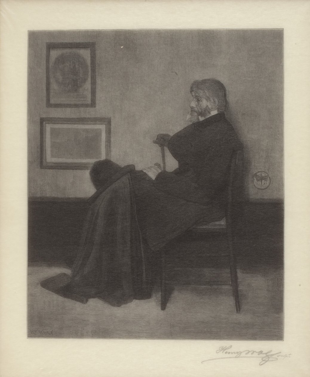 Thomas Carlyle (gravura em madeira) de James Abbott McNeill & Wolf Henry (1852 1916) Whistler
