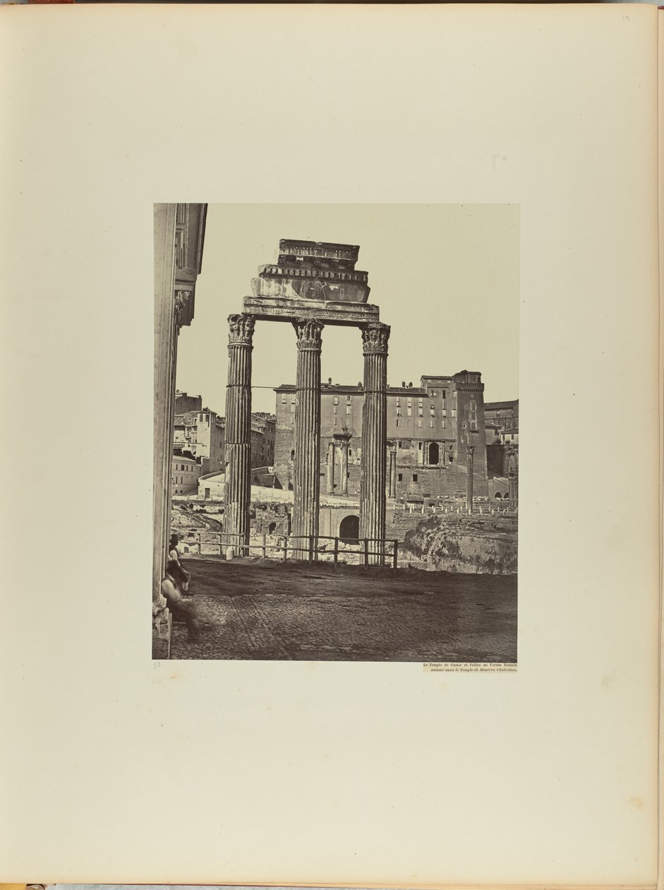 O Templo de Castor e Pólux no Fórum Romano, também conhecido como Templo de Minerva Chalcidica de James Anderson