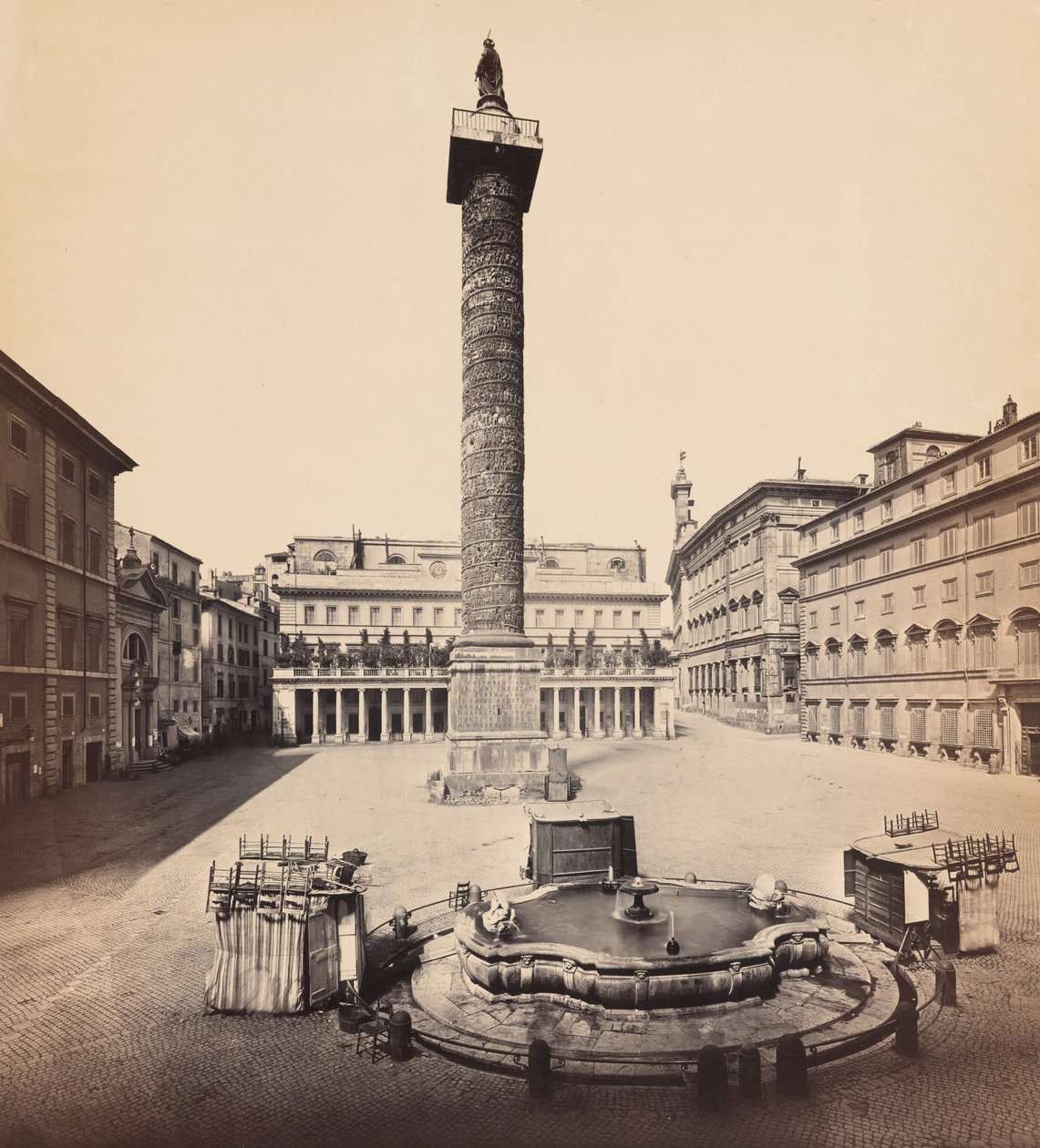Piazza Colonna, Coluna de Marco Aurélio e Palácio Chigi de James Anderson