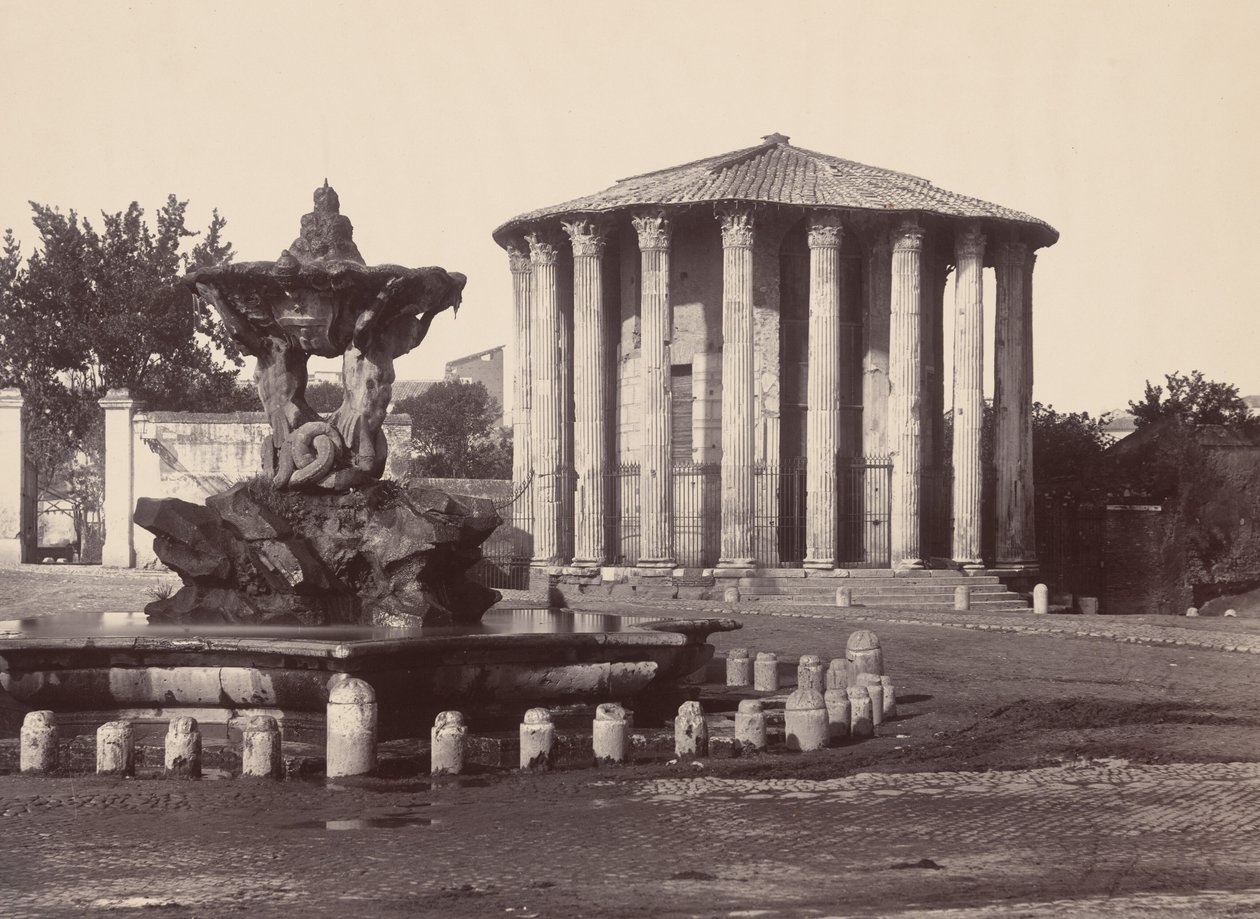 Templo da Vesta e da Fonte, Roma, 1860s. de James Anderson
