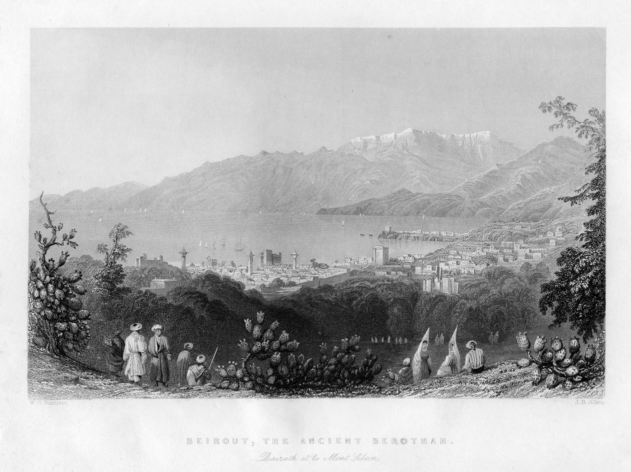 Beirout, a antiga Berothah, Síria, 1841. de James B. Allen