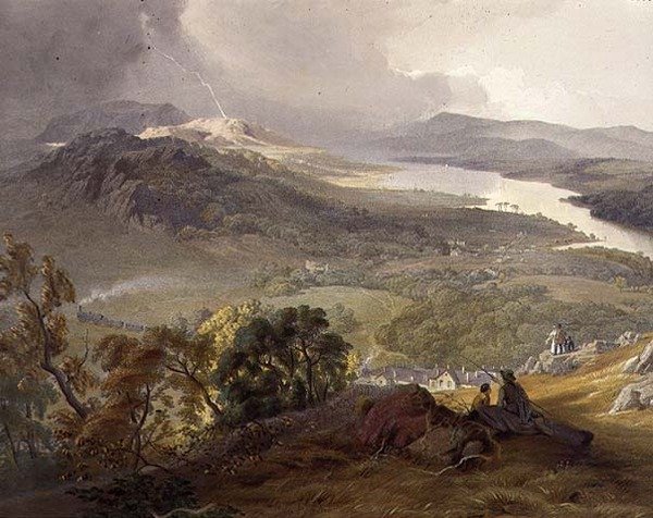 Lago Windermere, detalhe do Lakeside Railway, da 