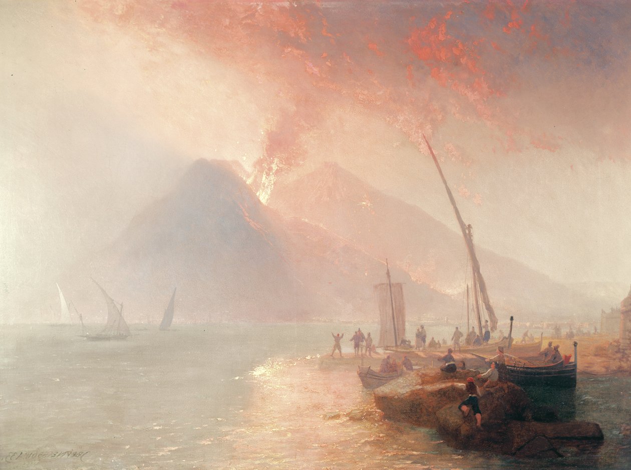 Erupção do Monte dos Vesúvios, 1856 de James Baker Pyne