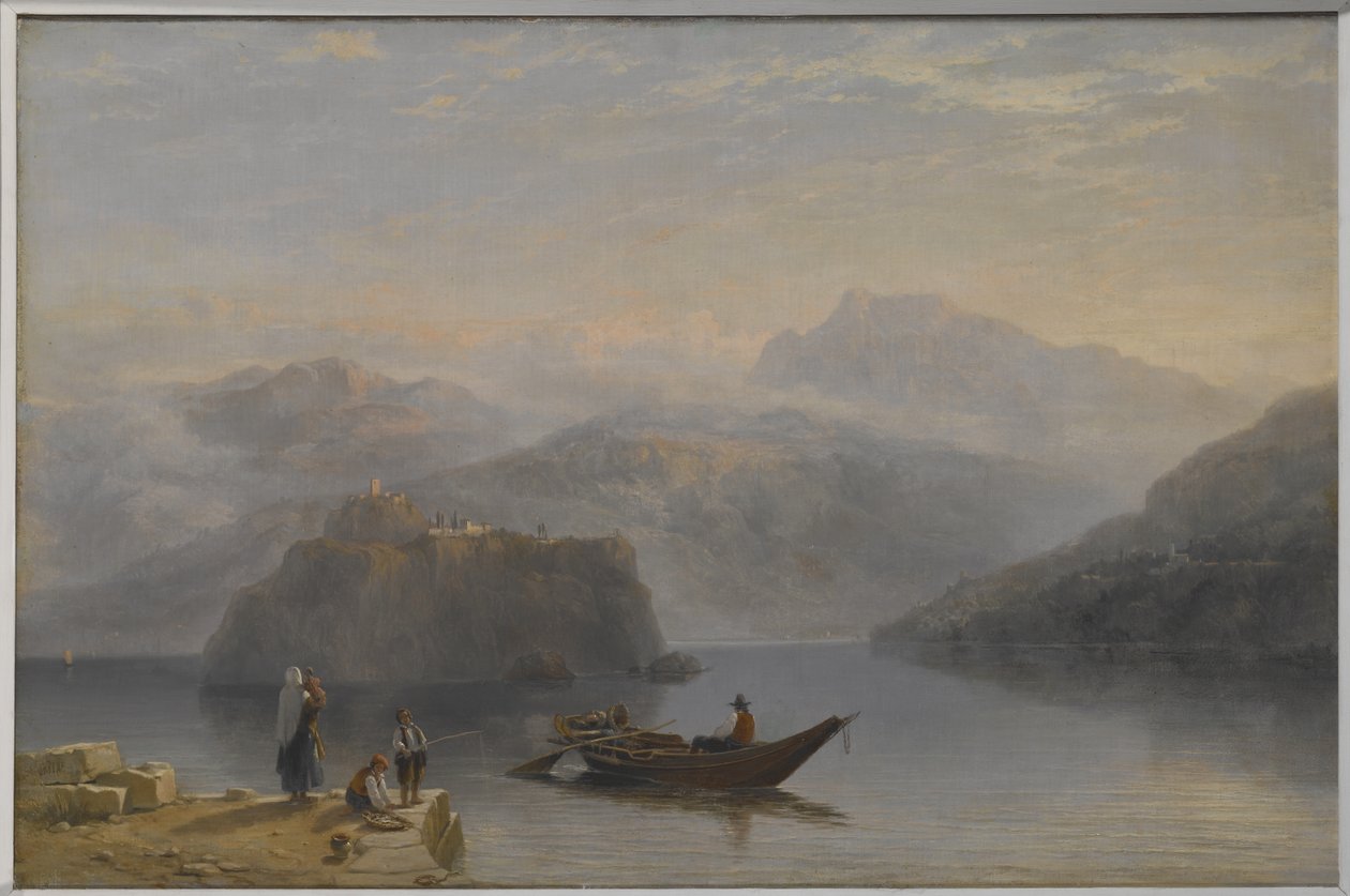 Lago Maggiore (?) c.1860 (óleo sobre tela) de James Baker Pyne