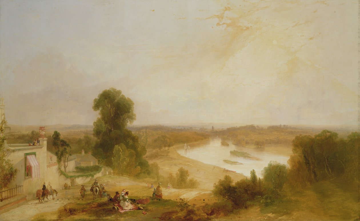 Vista do rio Tamisa de Richmond Hill, 1835 de James Baker Pyne