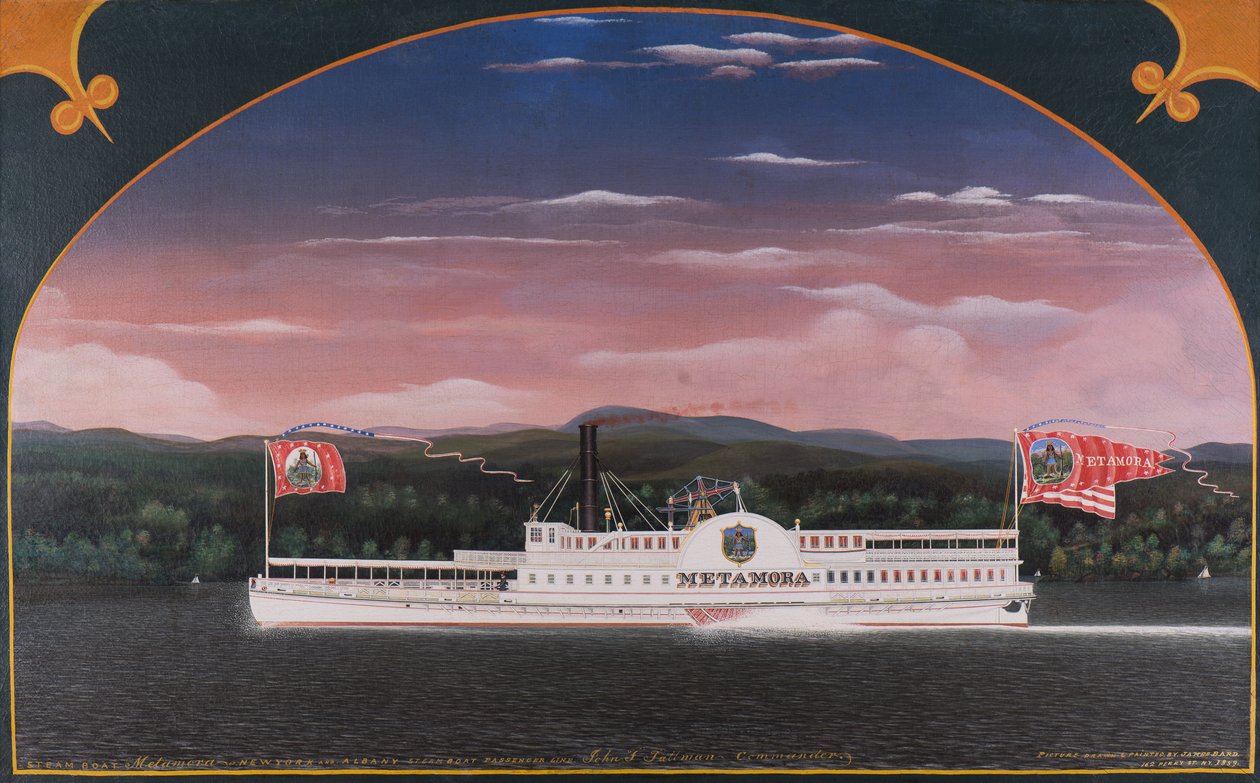 Paddle Steamboat Metamora, 1859 de James Bard