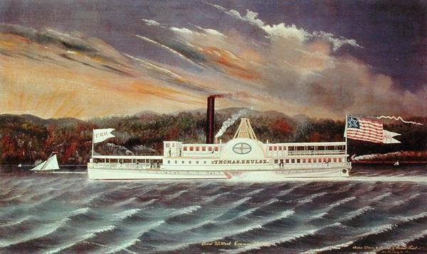 Barco a vapor "Thomas E. Hulse de James Bard