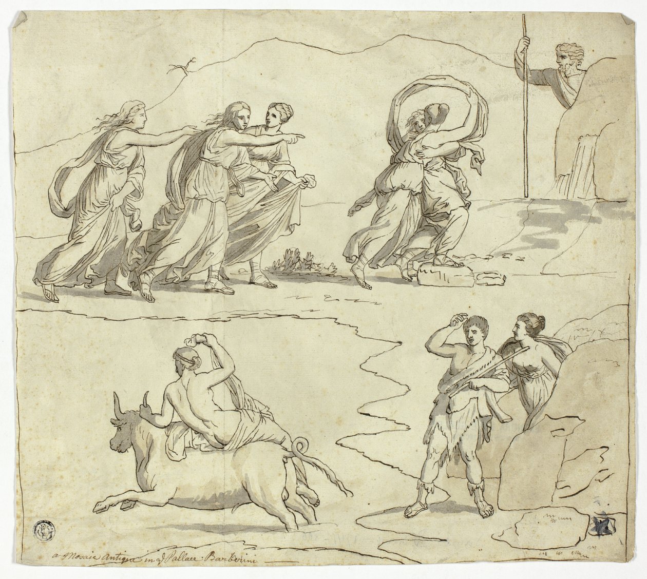 Mosaico antigo no Palácio Barberini de James Barry