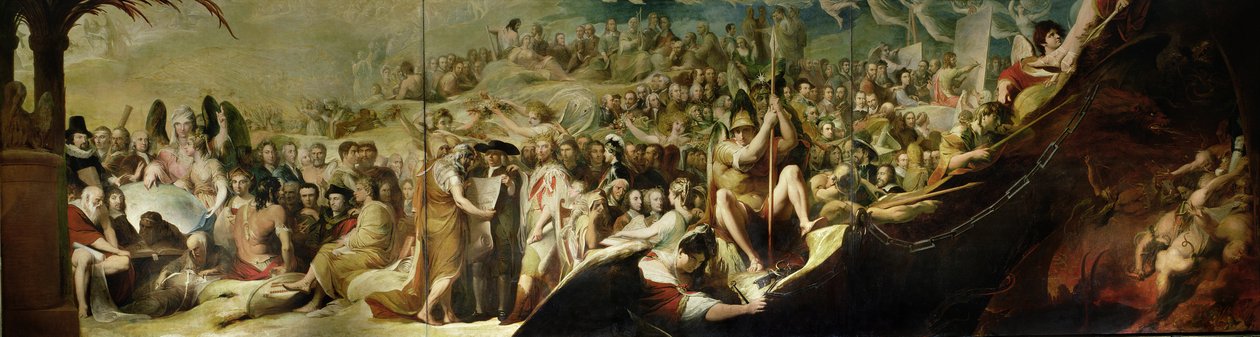 Elysium, ou o Estado da Retribuição Final, sexto na série O Progresso da Cultura e do Conhecimento Humanos, c.1777-84 (ver 101467 e 101468) de James Barry