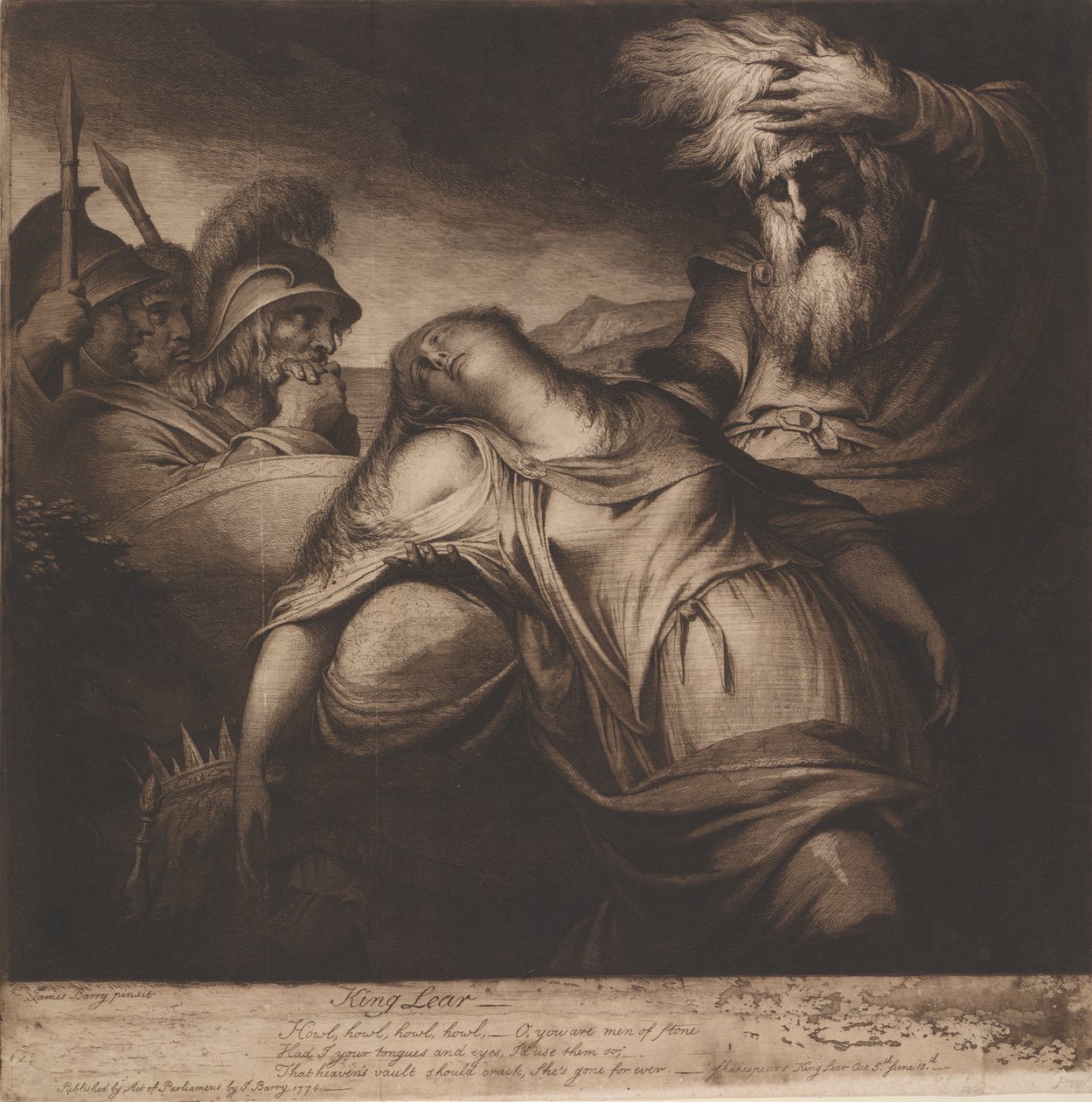 Rei Lear e Cordelia, Acto V, Cena 10 de James Barry