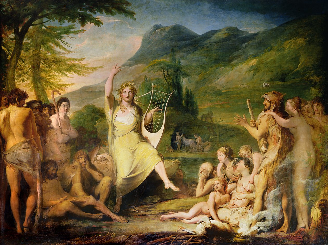 Orfeu, primeiro em série de O Progresso da Cultura e do Conhecimento Humanos, c.1777-84 de James Barry