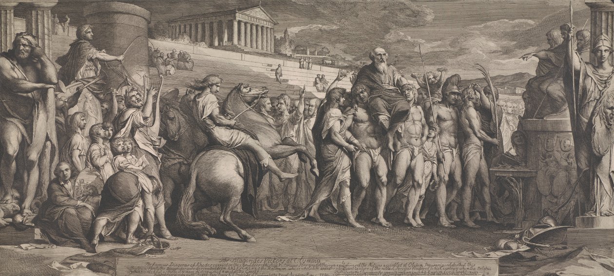 The Diagorides Victors at Olympia (Design para as Paredes da Grande Sala da Sociedade de Incentivo às Artes) de James Barry
