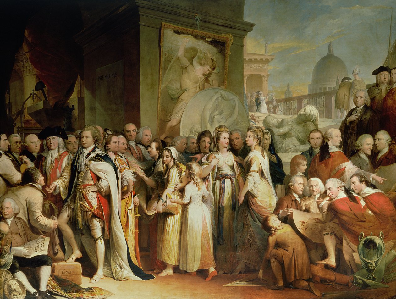 A Distribuição de Prêmios na Sociedade de Artes, quinto na série O Progresso da Cultura e do Conhecimento Humanos, c.1777-84 de James Barry