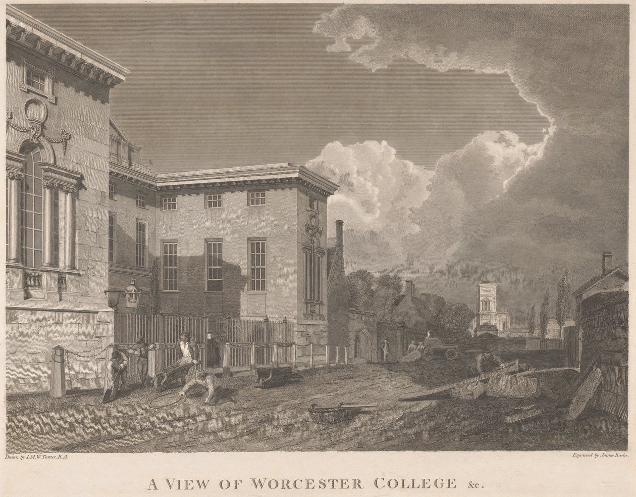 Uma Vista do Worcester College &c. de James Basire