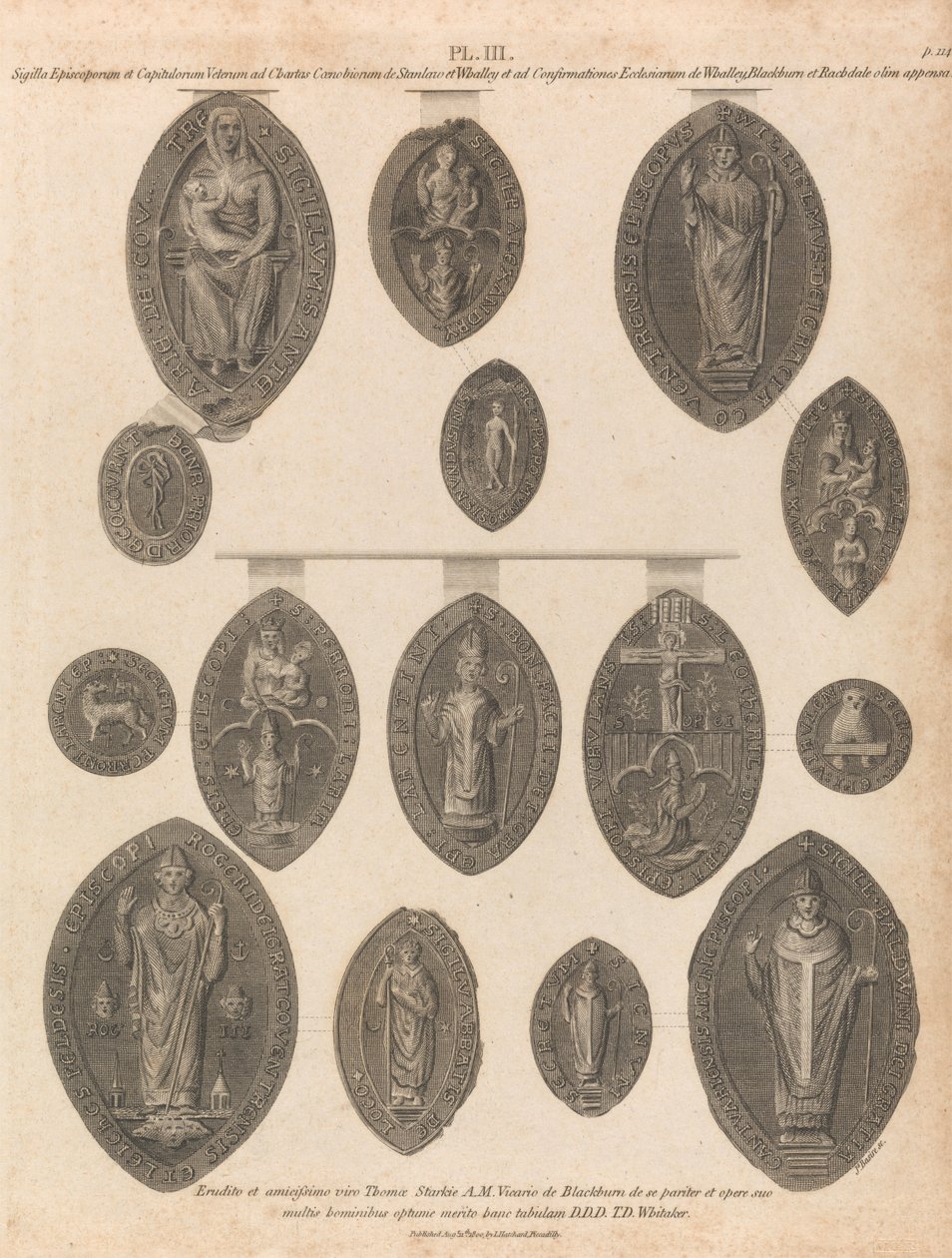 Selos da Abadia de Whalley de James Basire