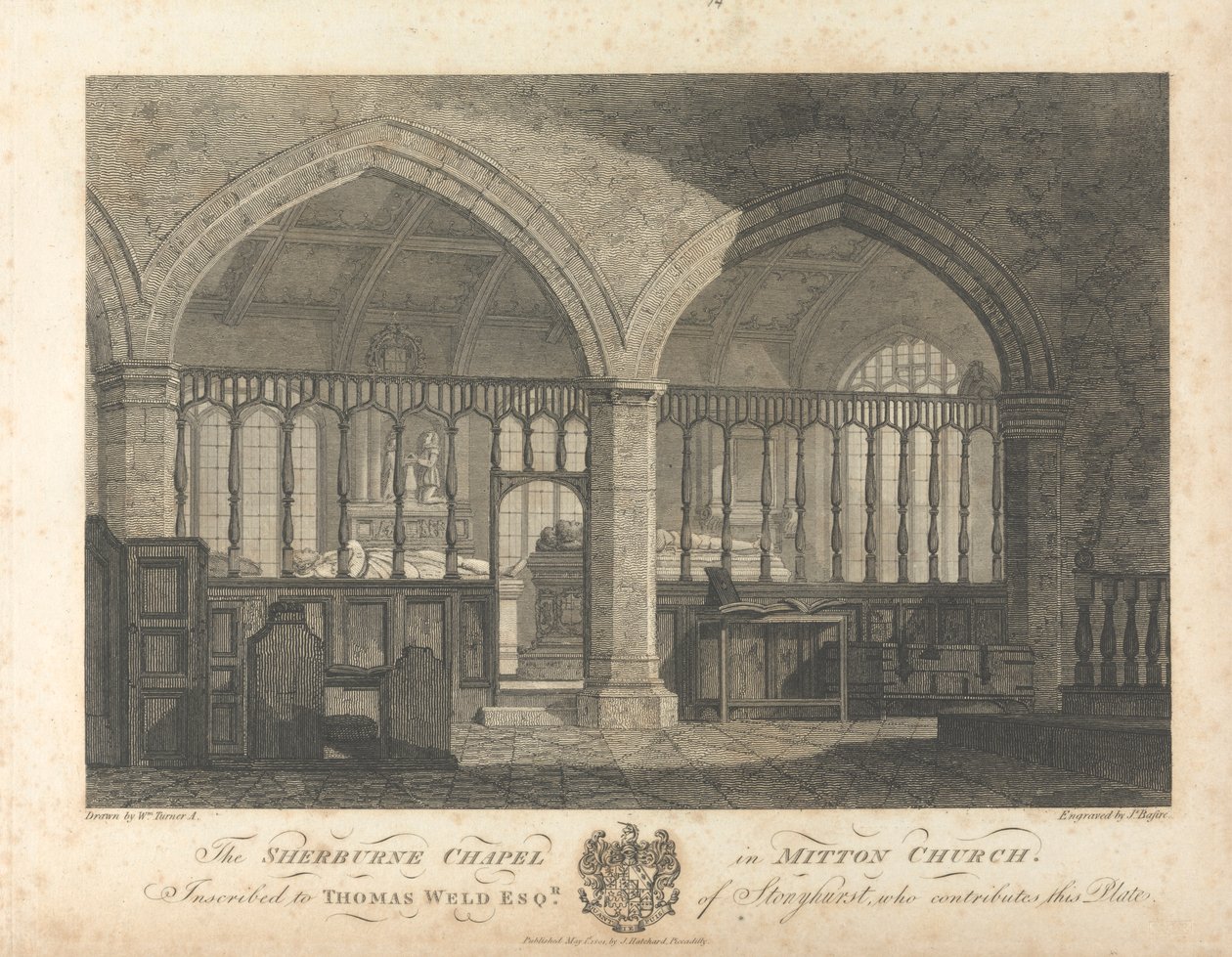 A Capela Sherburne na Igreja de Mitton de James Basire