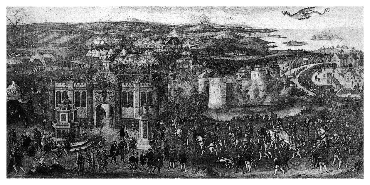 O campo do pano de ouro, 1520, 1896. de James Basire I