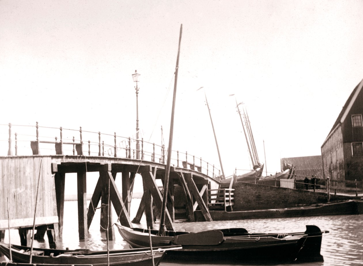 Barcos de canal, ilha de Marken, Holanda, 1898 de James Batkin