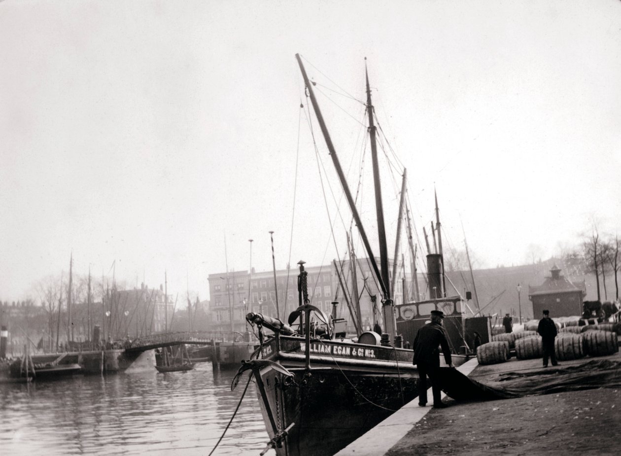 Barcos de canal, Roterdã, 1898. de James Batkin