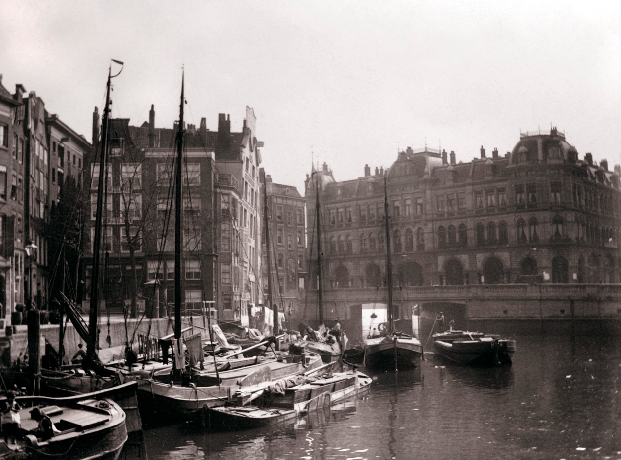 Barcos de canal, Roterdã, 1898. de James Batkin