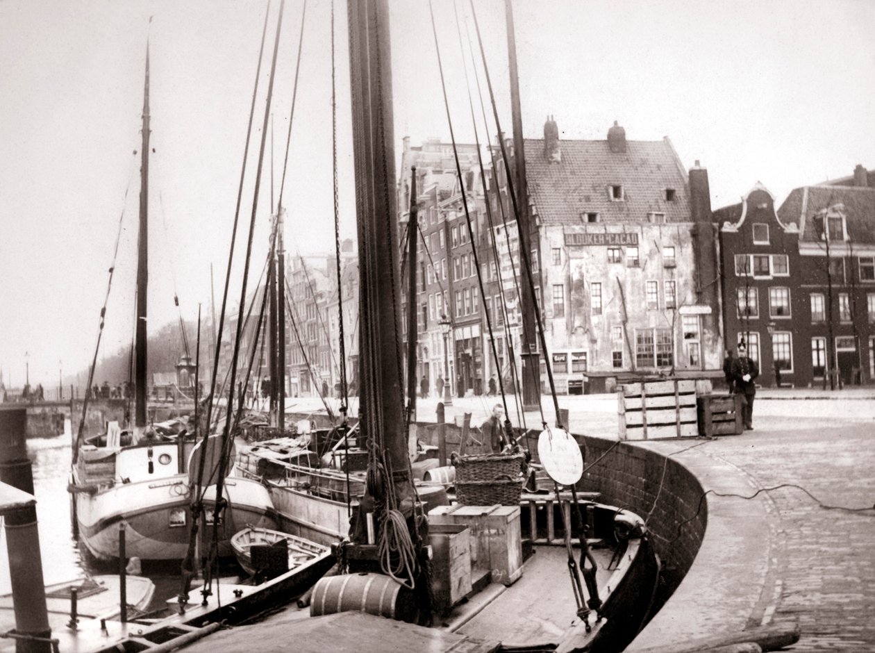 Barcos de canal, Roterdã, 1898. de James Batkin