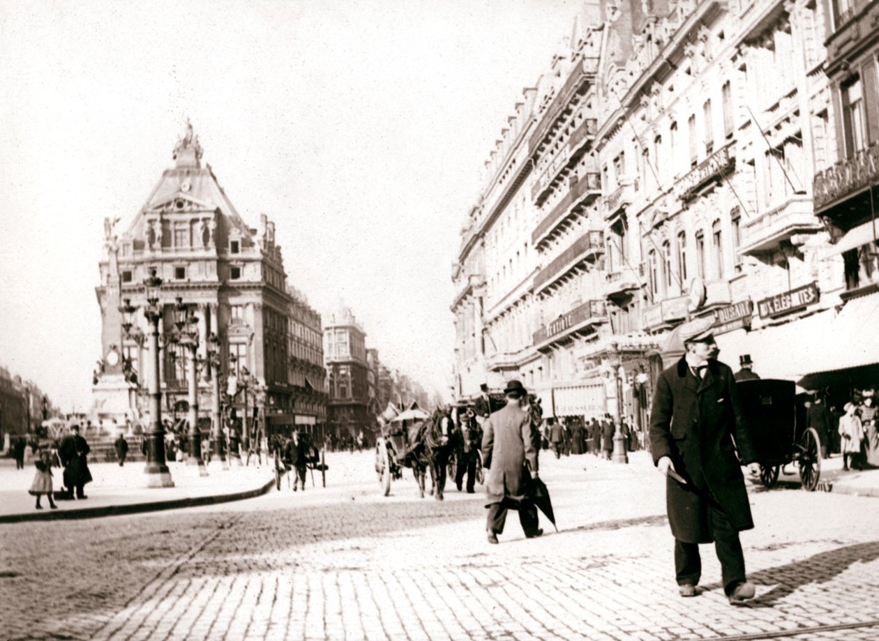 Cena de rua, Bruxelas, 1898. de James Batkin