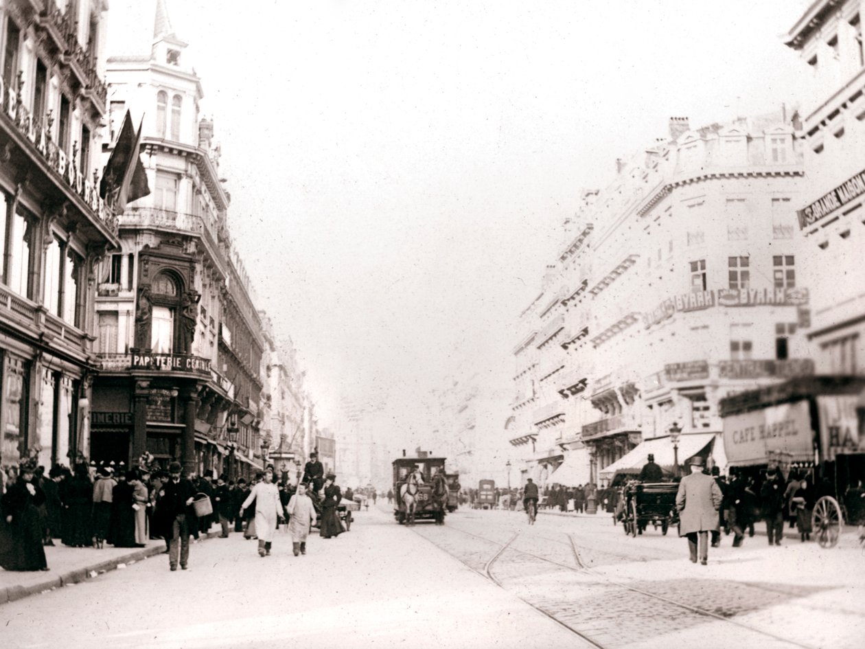 Cena de rua, Bruxelas, 1898. de James Batkin