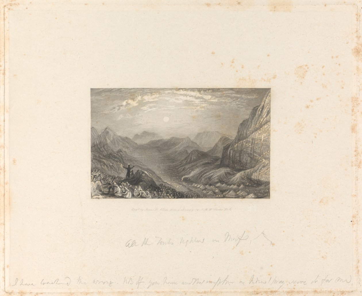 O Vale em que as Crianças de Israel foram Acampadas, o Monte Sinai à Distância de James Baylis Allen