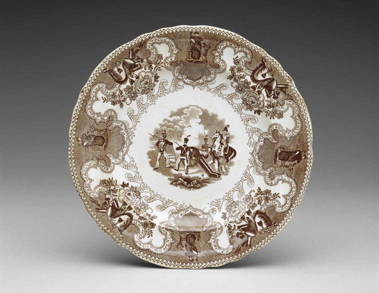 Placa, c.1837-44 (terracota com impressão de transferência) de James Beech