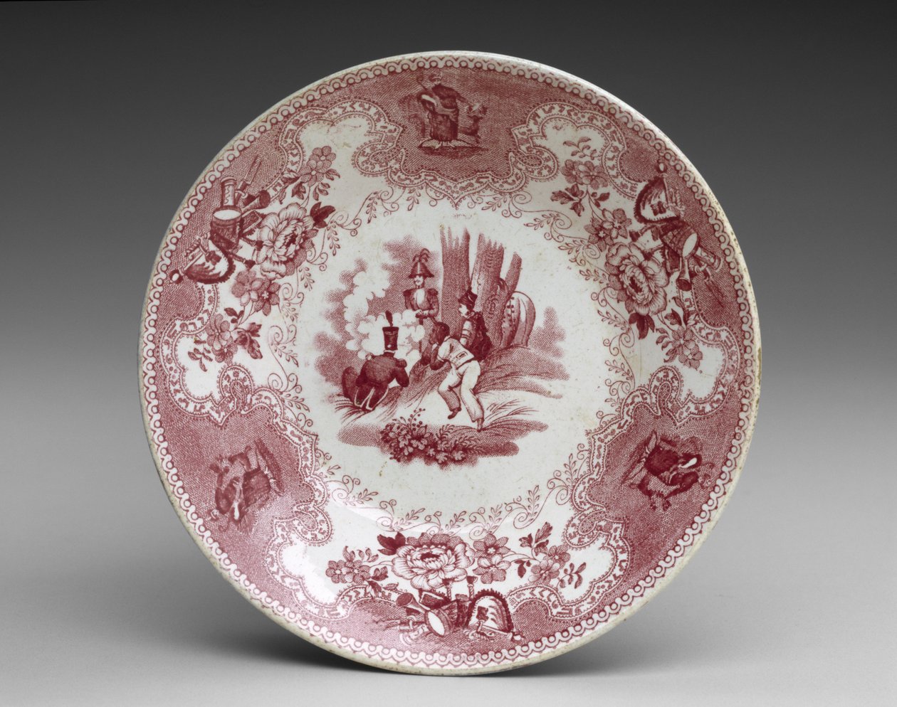 Saucer, c.1837-44 (terracota com impressão de transferência) de James Beech