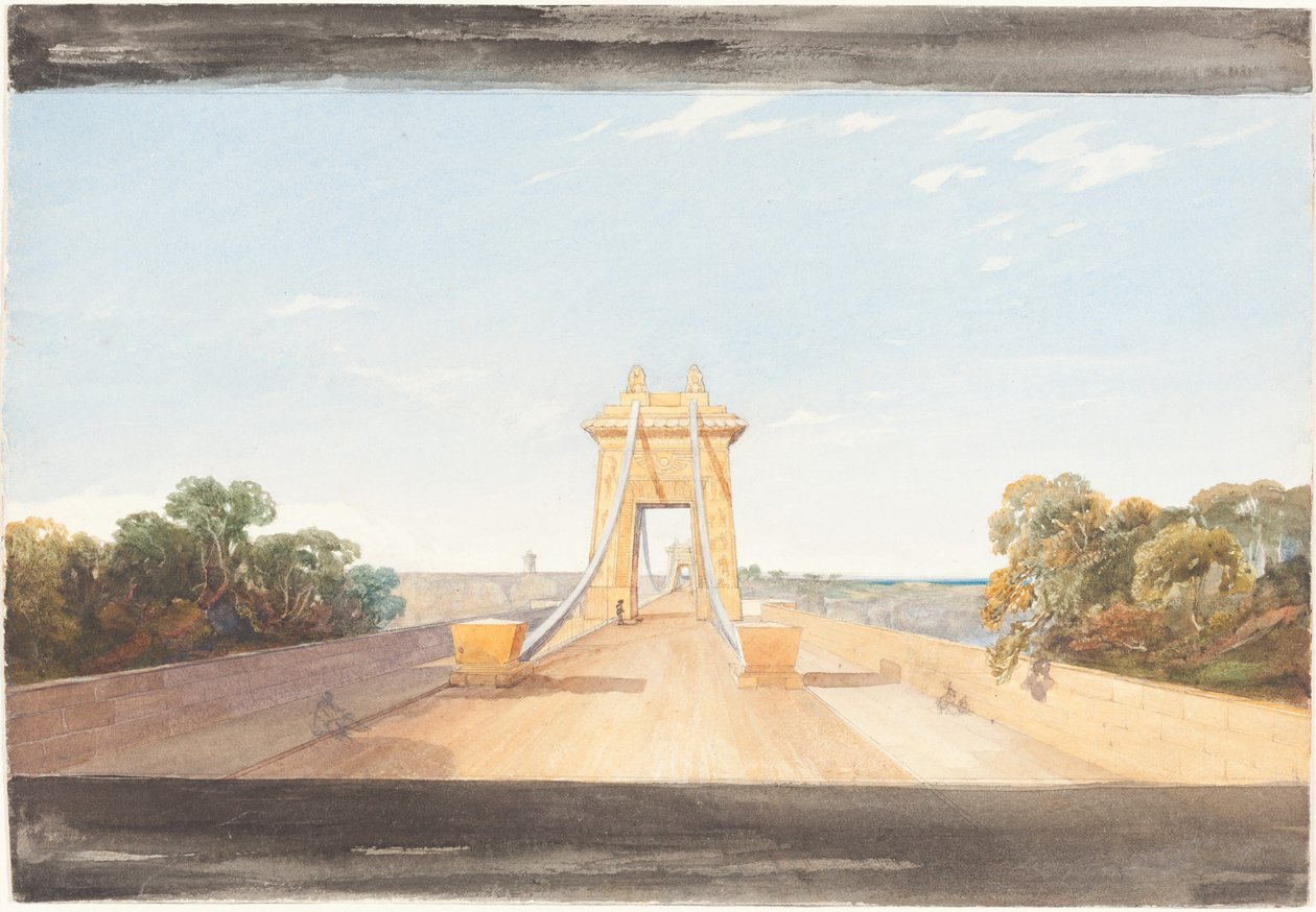 Ponte suspensa de Clifton perto de Bristol de James Bulwer